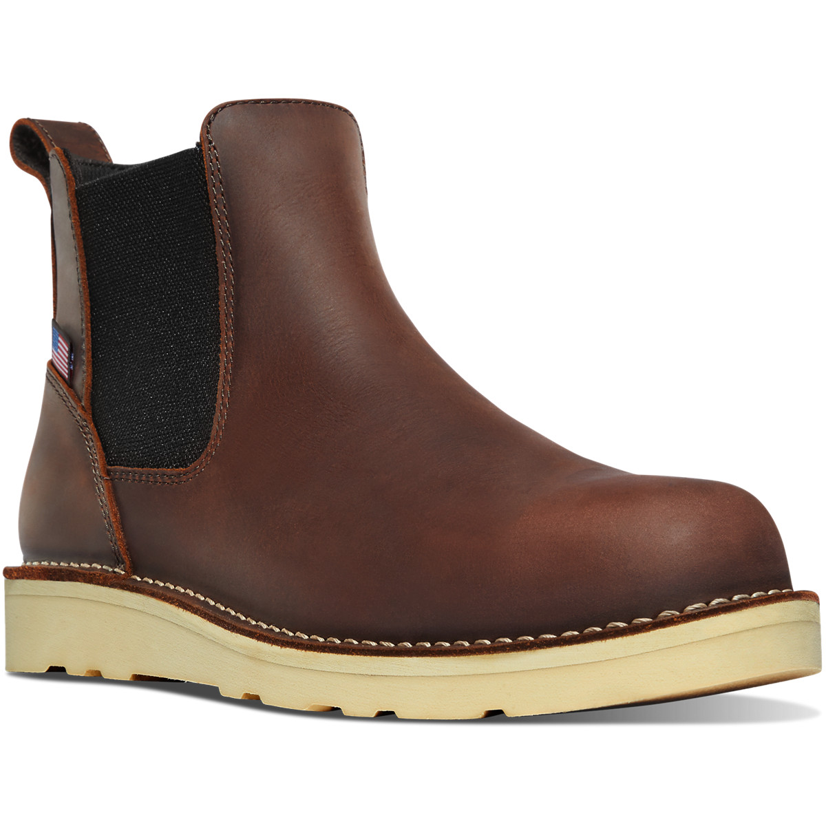 Danner Mens Bull Run Chelsea Boots Dark Brown - IQO601732